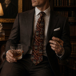 Vintage Herenclub Oude Rijkdom Luxe Stropdas