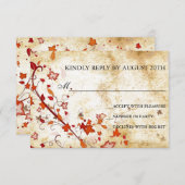 Vintage Herfst RSVP (Voorkant / Achterkant)