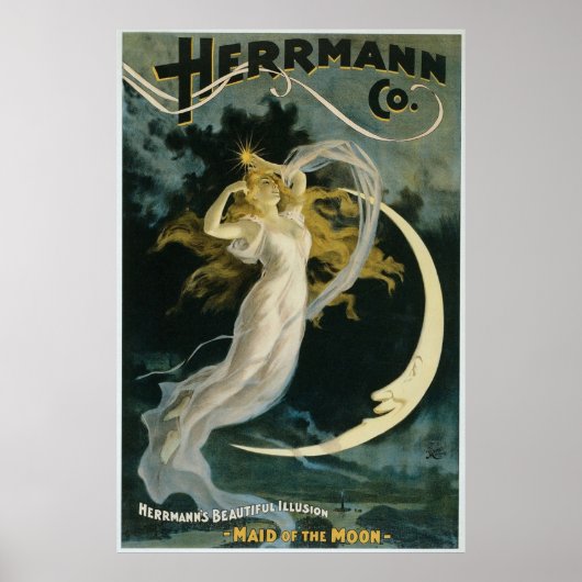 Vintage Herrmann Co Magic Poster (Voorkant)