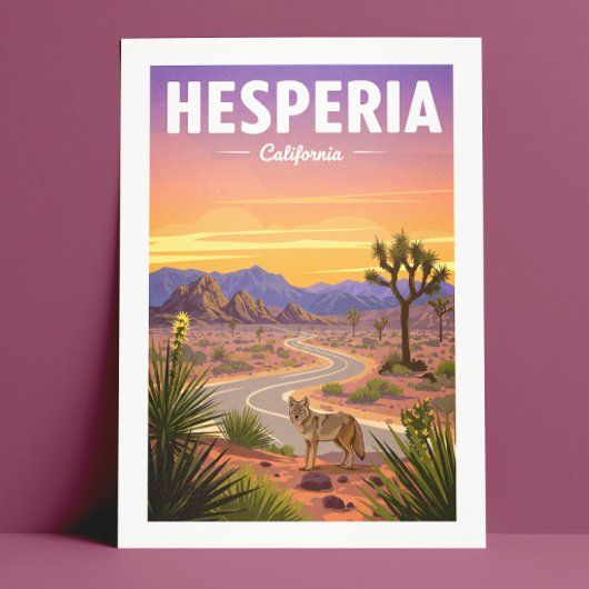 Vintage Hesperia California Briefkaart