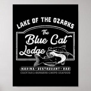 Vintage het blauwe kat meer van de ozarks poster