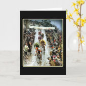 Vintage het Cirkelen Giro Velo Kaart (Gele Bloem)