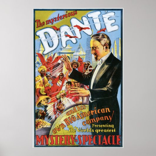 Vintage Het mysterieuze Poster Dante (Voorkant)