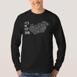 Vintage het zit in mijn DNA Hongarije Overzichtska T-shirt