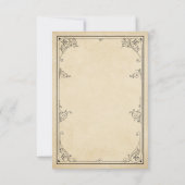 Vintage heteluchtballon-huwelijk RSVP (Achterkant)