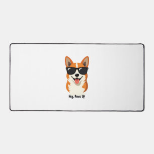 Vintage Hey, Paws Up Corgi avec Lunettes de Soleil