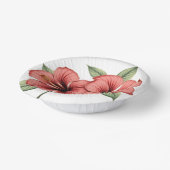 Vintage Hibiscus Papieren Kommen (Gebogen)