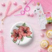 Vintage Hibiscus Papieren Kommen (Feest)