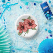 Vintage Hibiscus Papieren Kommen (Feest)