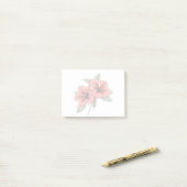 Vintage Hibiscus Post-it® Notes (Op bureau)