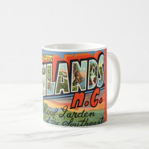Vintage Highlands NC ansichtkaart Koffiemok