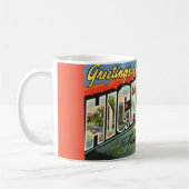 Vintage Highlands NC ansichtkaart Koffiemok (Links)