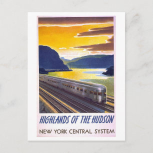 Vintage Highlands of the Hudson Treinposter Briefkaart