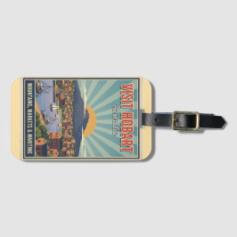 Vintage Hobart Tasmania - Mountains & Maritime Bagagelabel