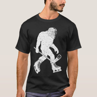 Vintage Hockey Sasquatch IJshockey Sport Grappige  T-shirt