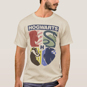 Vintage HOGWARTS™ Gestempeld Wapenembleem T-shirt