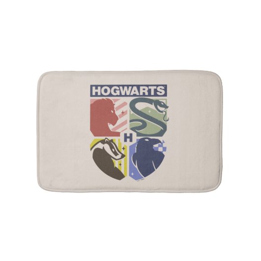 Vintage HOGWARTS™ Stamped Crest Badmat (Voorkant)