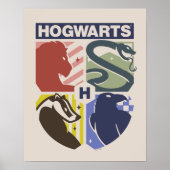 Vintage HOGWARTS™ Stamped Crest Poster (Voorkant)