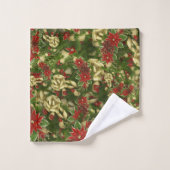 Vintage Holiday Botanical Monogrammed (Gant de toilette)