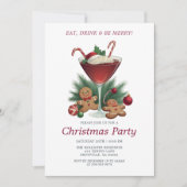 Vintage Holiday Cheer Christmas Party Invitation (Devant)