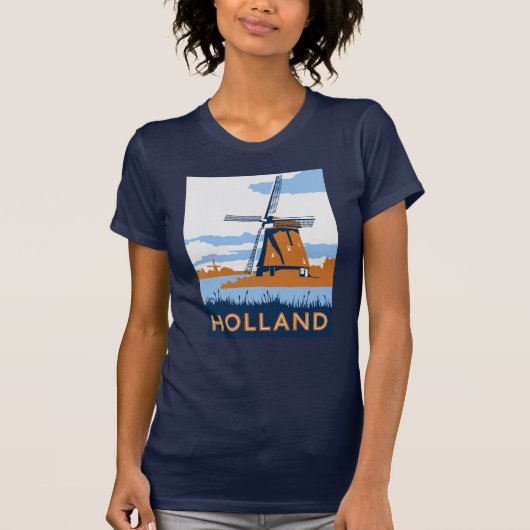 Vintage Holland Poster T-shirt (Voorkant)