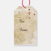 Vintage Holly Branch kerstcadeau Label Cadeaulabel (Achterkant)