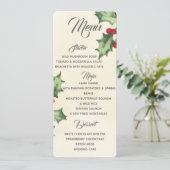 Vintage Holly Menu (Staand voorkant)