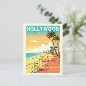 Vintage Hollywood Florida Briefkaart (Staand voorkant)