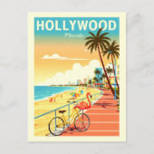 Vintage Hollywood Florida Briefkaart (Voorkant)
