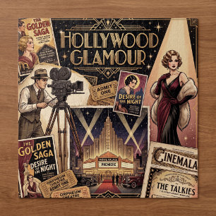Vintage Hollywood Glamour Gouden Tijdperk Bioscoop Legpuzzel