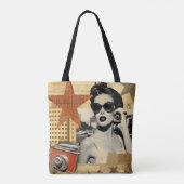 Vintage Hollywood Retro Design Draagtas (Achterkant)
