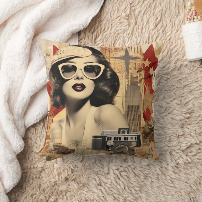 Vintage Hollywood Retro Design Kussen (Deken)