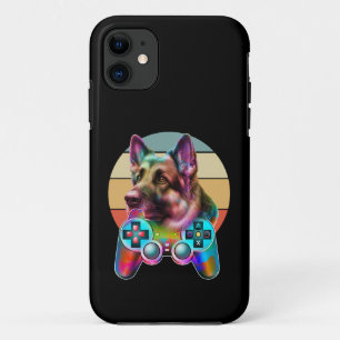vintage hond en gamer console iPhone 11 hoesje