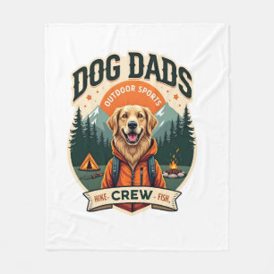 Vintage hond papa's Outdoor sportteam Goud Retrie Fleece Deken