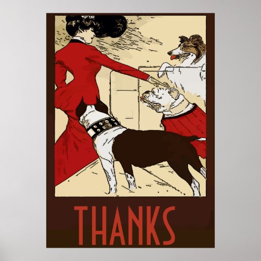 Vintage Honden Poster (Voorkant)