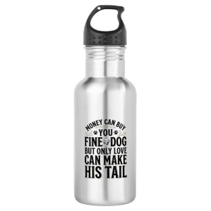 Vintage hondenliefdes citaat typografie ontwerp_1 waterfles
