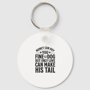 Vintage Hondenliefdescitaat Typografie Design_1 Sleutelhanger