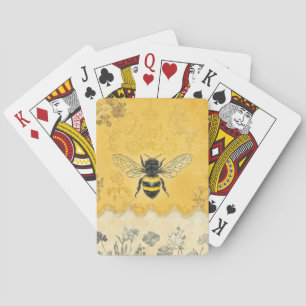 Vintage Honingbij Wilde Bloementuin (2) Pokerkaarten
