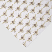 Vintage honingbijen betonpapier tissuepapier (Detail)