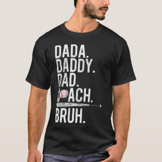 Vintage honkbal coach vader vadersdag grappig t-shirt