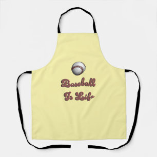 Vintage Honkbal Is Leven Retro Schrift Atletisch I Schort