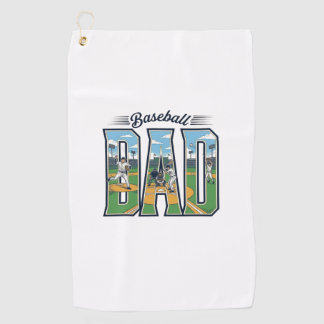 Vintage honkbal vader gegraveerd letter shirt ontw golfhanddoek