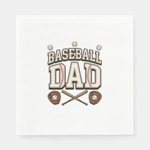 Vintage honkbal vader vaderdag servet