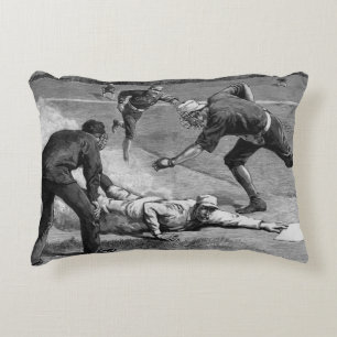 Vintage honkbal van Thure De Thulstrup, 1885 Accent Kussen