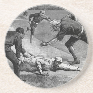 Vintage honkbal van Thure De Thulstrup, 1885 Zandsteen Onderzetter