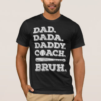 Vintage honkbalcoach vader vaderdag grappig t-shirt