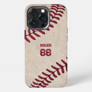 Vintage honkbalinitialen Rustieke naam nummer Retr iPhone 13 Pro Hoesje