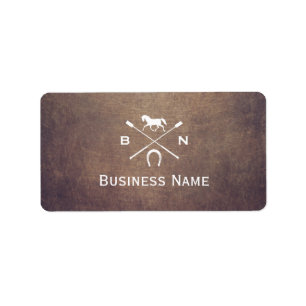 Vintage Horse Monogram Professional Equestrian Etiket