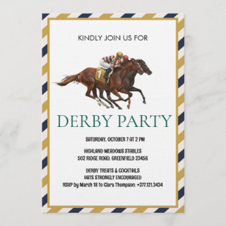 Vintage Horse Race Derby Party Invitation