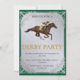 Vintage Horse Racing Derby Party Invitation 2026